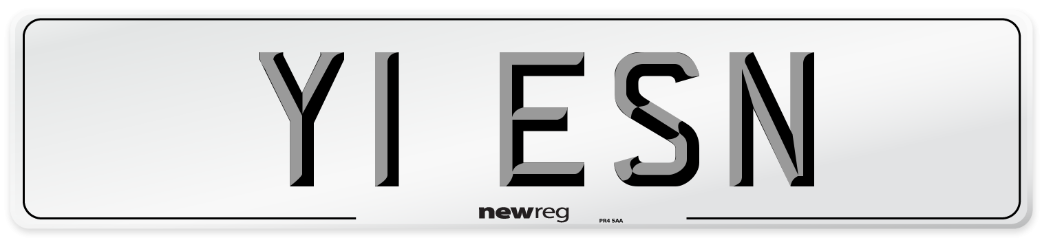 Y1 ESN Number Plate from New Reg